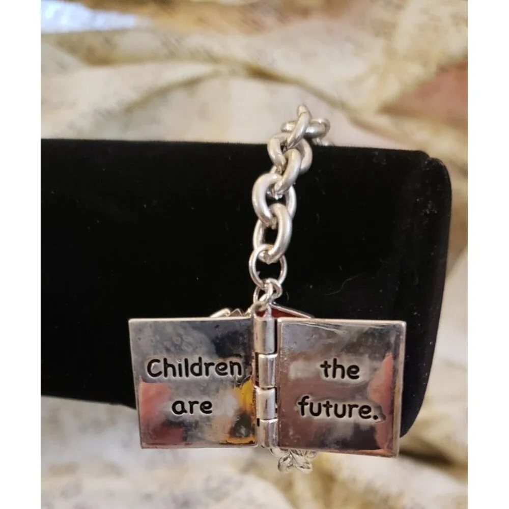 Whimsy, Classy Back to School Metal Charm #1 Teacher + 